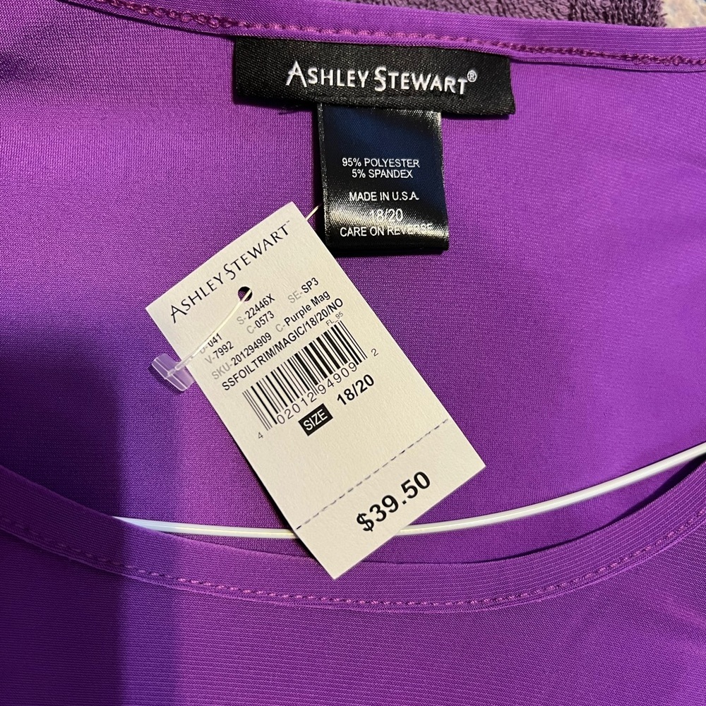 🆕 ASHLEY STEWART BUTTERFLY SLEEVE BLOUSE - Picture 4 of 8